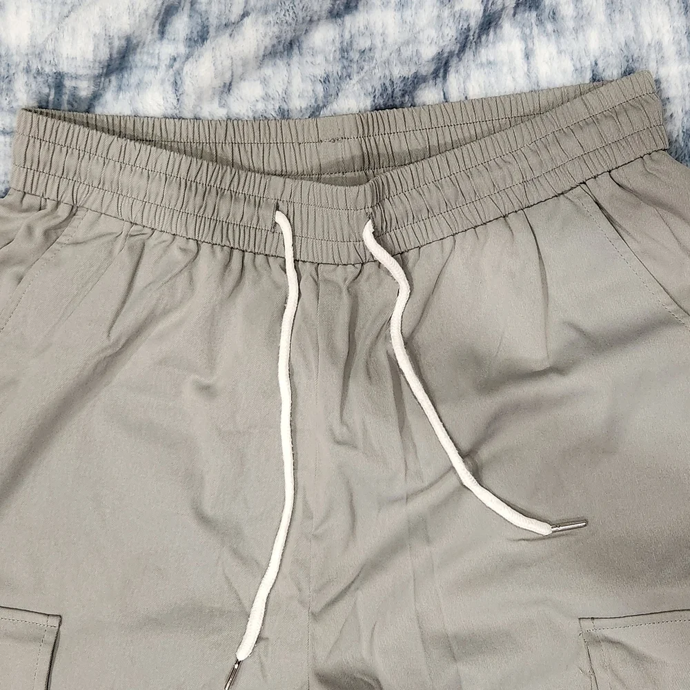 Men's Gray Cargo Jogger Pants by - Picture 2 of 3